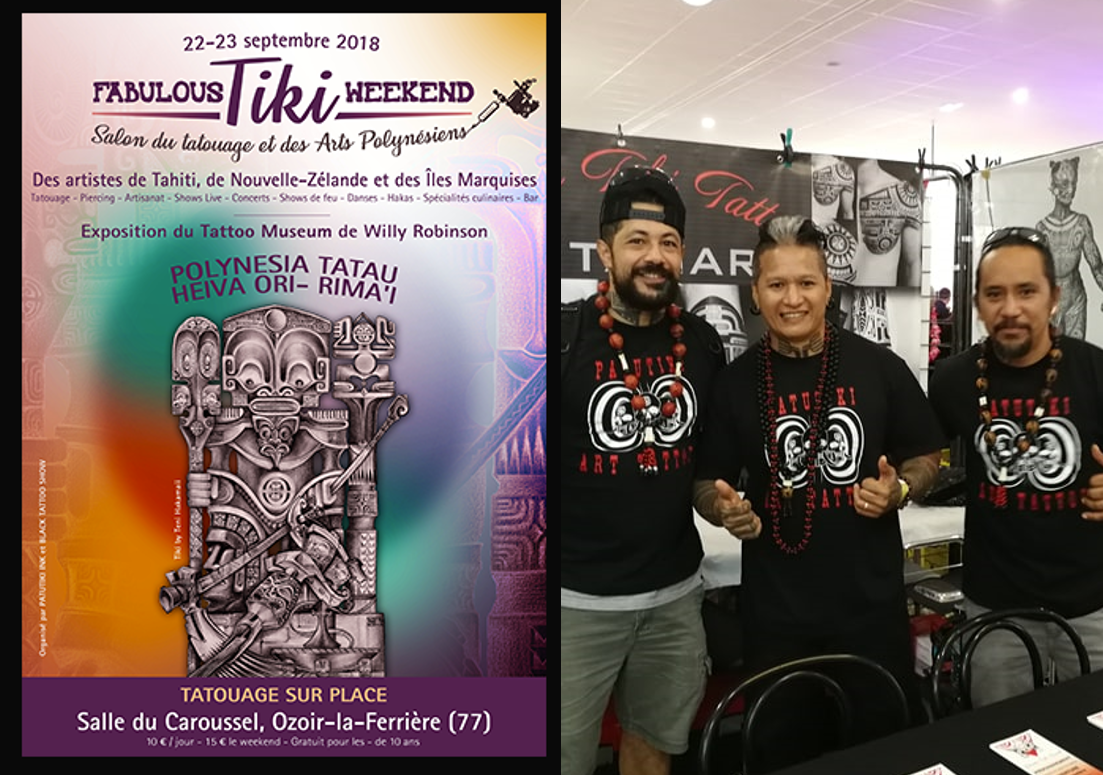 RANGINUI HOATA TIKI TATTOO Produits Polynesiens Bretagne 2018 Affiche OZOIR LA FERRIERE