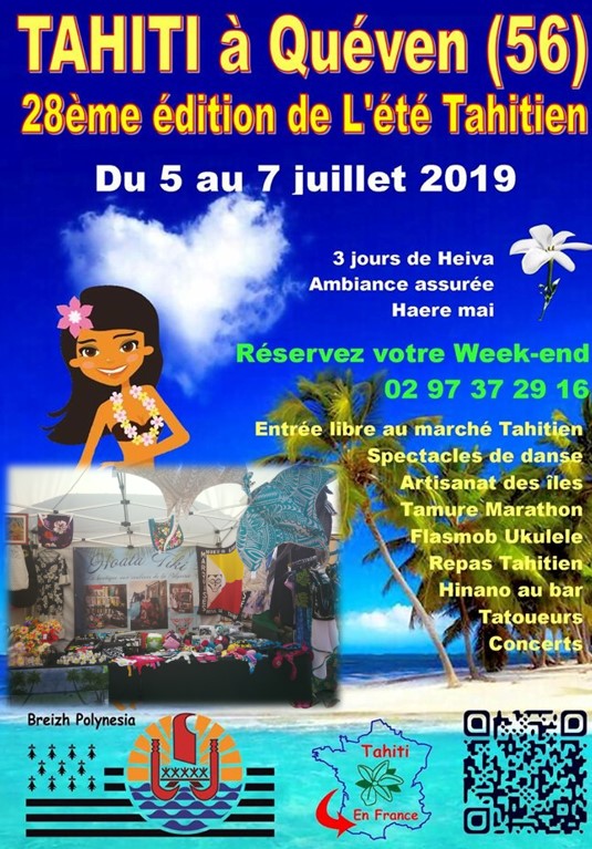 RANGINUI HOATA TIKI TATTOO Produits Polynesiens Bretagne 2019 Affiche QUEVEN