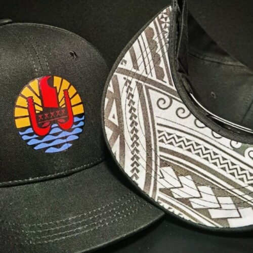 RANGINUI HOATA TIKI TATTOO Polynesiens Bretagne Casquette Streetwear Visiere Tattoo Drapeau Tahiti