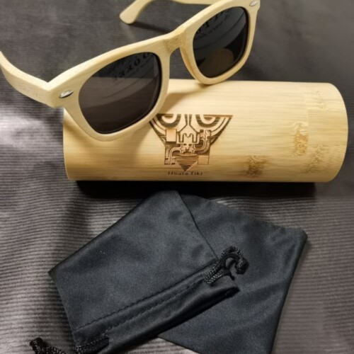 RANGINUI HOATA TIKI TATTOO Polynesiens Bretagne Lunettes BAMBOU Verres Polarises Noirs