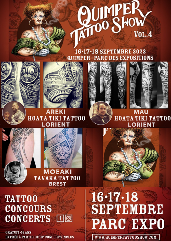 Hoata Tiki Tattoo 2022 Affiche QUIMPER TATTOO SHOW